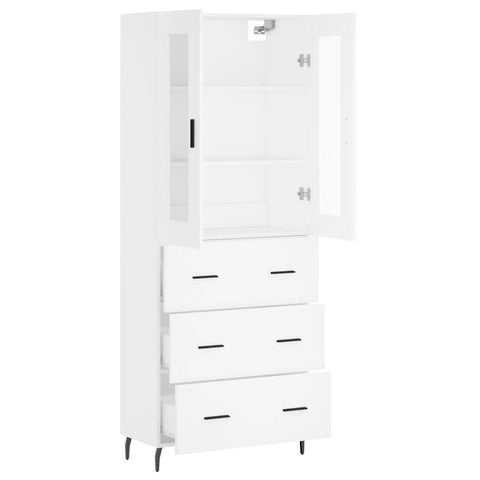 vidaXL Highboard White 69.5x34x180 cm Engineered Wood