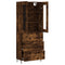 vidaXL Highboard Smoked Oak 69.5x34x180 cm Engineered Wood