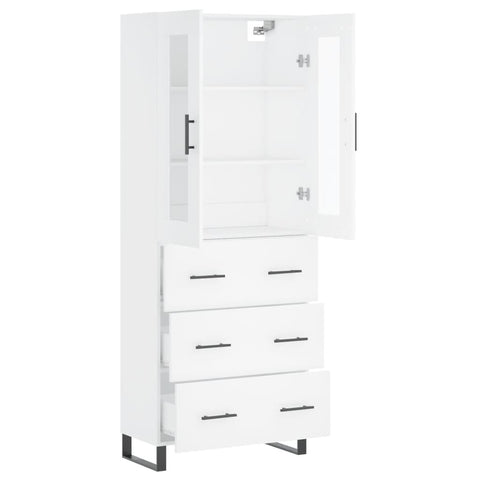 vidaXL Highboard White 69.5x34x180 cm Engineered Wood