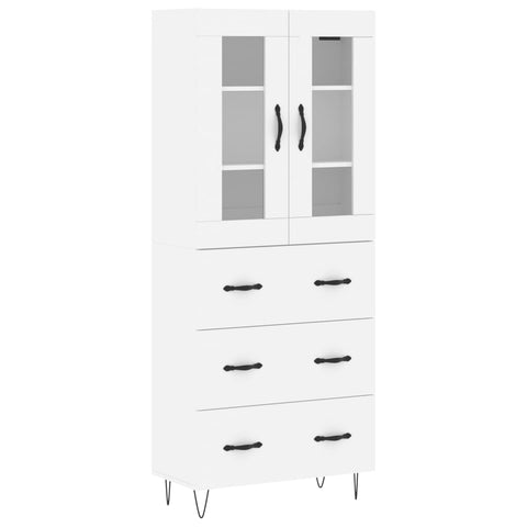 vidaXL Highboard White 69.5x34x180 cm Engineered Wood