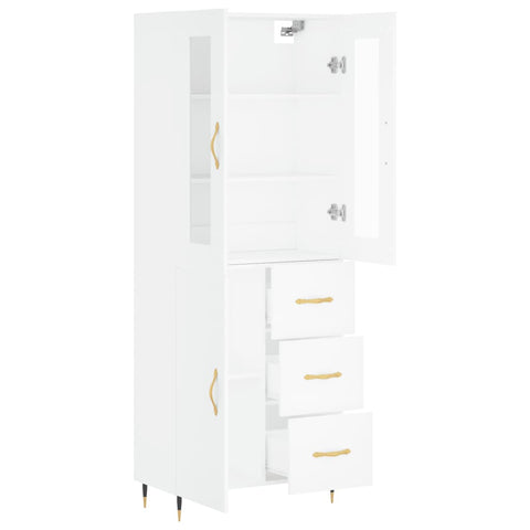 vidaXL Highboard White 69.5x34x180 cm Engineered Wood