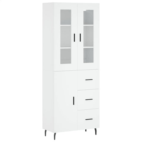 vidaXL Highboard White 69.5x34x180 cm Engineered Wood