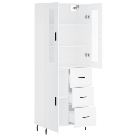 vidaXL Highboard White 69.5x34x180 cm Engineered Wood