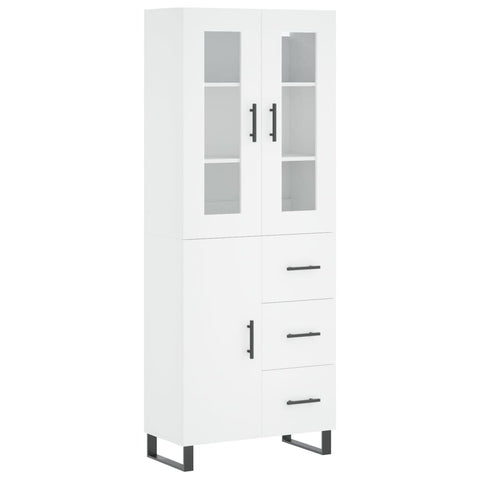 vidaXL Highboard White 69.5x34x180 cm Engineered Wood