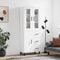 vidaXL Highboard White 69.5x34x180 cm Engineered Wood