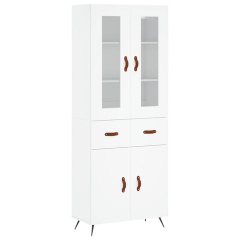 vidaXL Highboard White 69.5x34x180 cm Engineered Wood