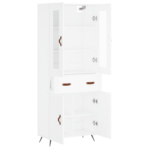 vidaXL Highboard White 69.5x34x180 cm Engineered Wood