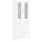 vidaXL Highboard White 69.5x34x180 cm Engineered Wood