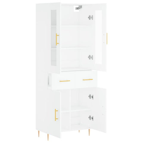 vidaXL Highboard White 69.5x34x180 cm Engineered Wood