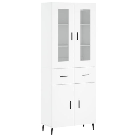 vidaXL Highboard White 69.5x34x180 cm Engineered Wood