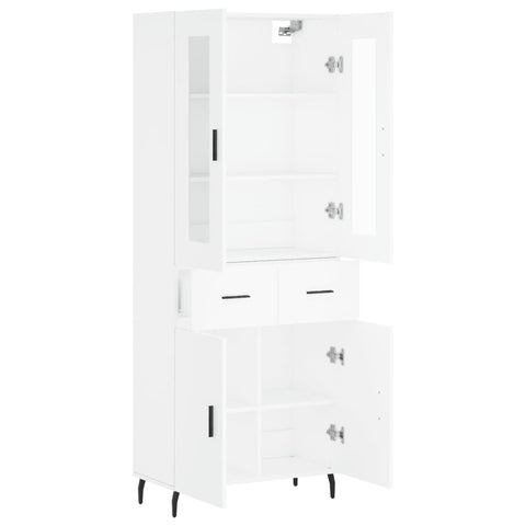 vidaXL Highboard White 69.5x34x180 cm Engineered Wood