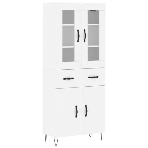 vidaXL Highboard White 69.5x34x180 cm Engineered Wood