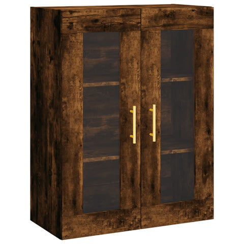 vidaXL Highboard Smoked Oak 69.5x34x180 cm Engineered Wood