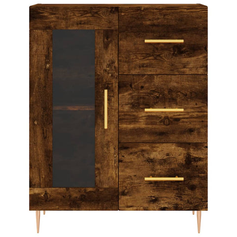 vidaXL Highboard Smoked Oak 69.5x34x180 cm Engineered Wood