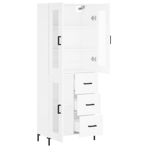 vidaXL Highboard White 69.5x34x180 cm Engineered Wood