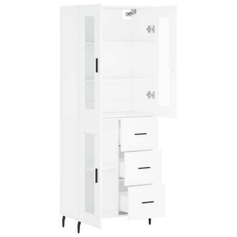 vidaXL Highboard White 69.5x34x180 cm Engineered Wood