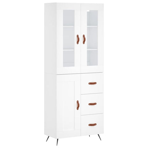 vidaXL Highboard White 69.5x34x180 cm Engineered Wood