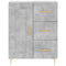 vidaXL Highboard Concrete Grey 69.5x34x180 cm Engineered Wood