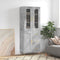 vidaXL Highboard Concrete Grey 69.5x34x180 cm Engineered Wood