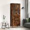 vidaXL Highboard Smoked Oak 69.5x34x180 cm Engineered Wood