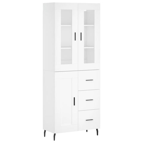 vidaXL Highboard White 69.5x34x180 cm Engineered Wood