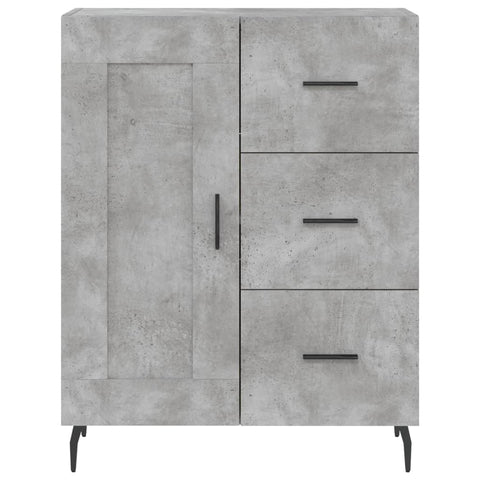 vidaXL Highboard Concrete Grey 69.5x34x180 cm Engineered Wood