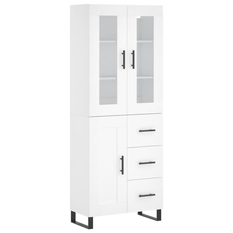 vidaXL Highboard White 69.5x34x180 cm Engineered Wood
