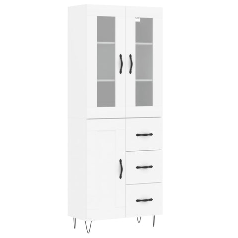 vidaXL Highboard White 69.5x34x180 cm Engineered Wood