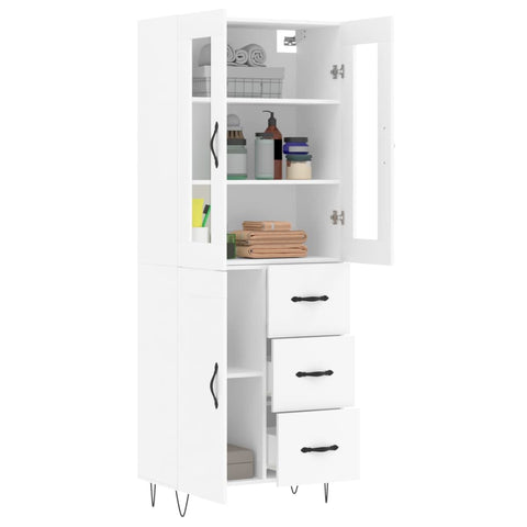 vidaXL Highboard White 69.5x34x180 cm Engineered Wood