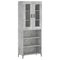 vidaXL Highboard Concrete Grey 69.5x34x180 cm Engineered Wood