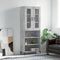 vidaXL Highboard Concrete Grey 69.5x34x180 cm Engineered Wood