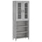 vidaXL Highboard Grey Sonoma 69.5x34x180 cm Engineered Wood