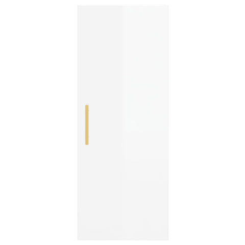 vidaXL Highboard High Gloss White 34.5x34x180 cm Engineered Wood