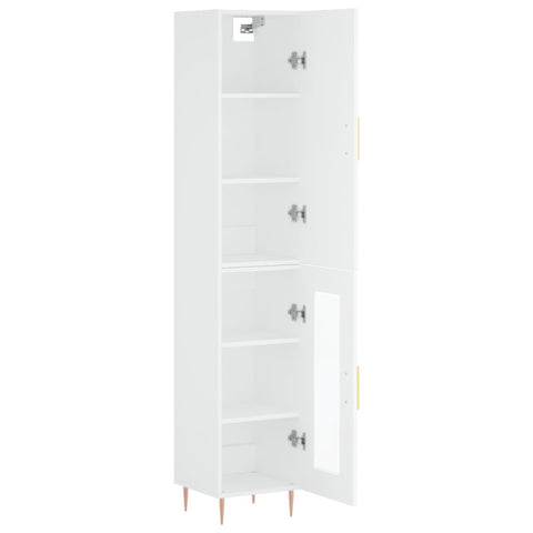 vidaXL Highboard White 34.5x34x180 cm Engineered Wood