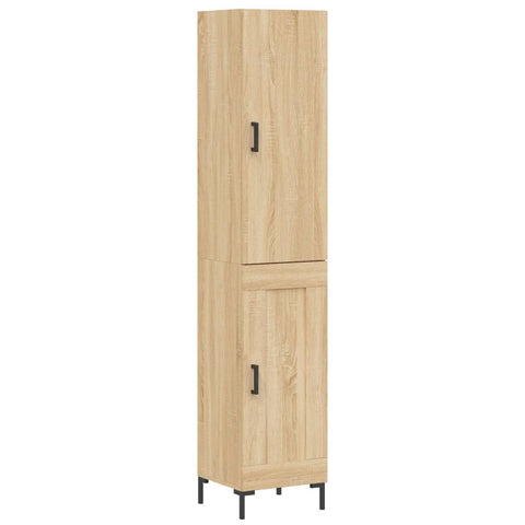 vidaXL Highboard Sonoma Oak 34.5x34x180 cm Engineered Wood
