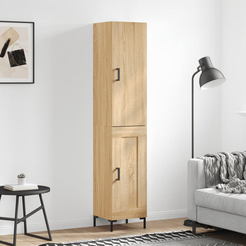 vidaXL Highboard Sonoma Oak 34.5x34x180 cm Engineered Wood
