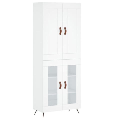 vidaXL Highboard White 69.5x34x180 cm Engineered Wood