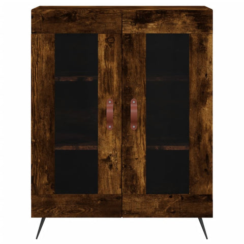 vidaXL Highboard Smoked Oak 69.5x34x180 cm Engineered Wood