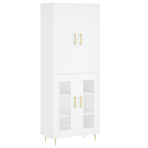 vidaXL Highboard White 69.5x34x180 cm Engineered Wood