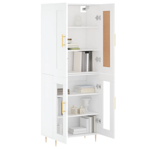 vidaXL Highboard White 69.5x34x180 cm Engineered Wood