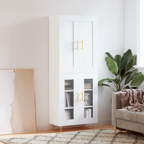 vidaXL Highboard White 69.5x34x180 cm Engineered Wood