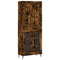 vidaXL Highboard Smoked Oak 69.5x34x180 cm Engineered Wood