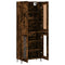 vidaXL Highboard Smoked Oak 69.5x34x180 cm Engineered Wood