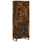 vidaXL Highboard Smoked Oak 69.5x34x180 cm Engineered Wood
