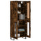 vidaXL Highboard Smoked Oak 69.5x34x180 cm Engineered Wood
