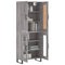 vidaXL Highboard Grey Sonoma 69.5x34x180 cm Engineered Wood