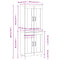 vidaXL Highboard Smoked Oak 69.5x34x180 cm Engineered Wood
