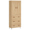 vidaXL Highboard Sonoma Oak 69.5x34x180 cm Engineered Wood