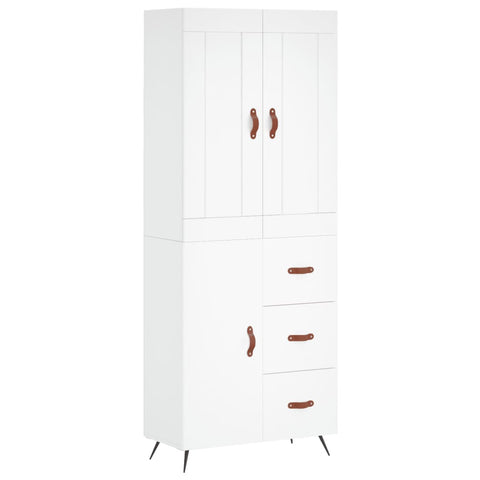 vidaXL Highboard White 69.5x34x180 cm Engineered Wood