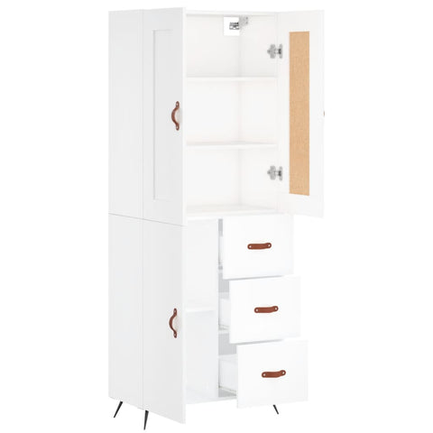 vidaXL Highboard White 69.5x34x180 cm Engineered Wood